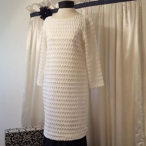 Sharagano white dress